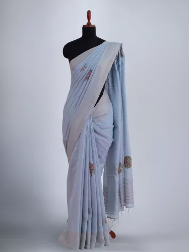 Profuse Navy Blue Soft Silk Saree With Engaging Blouse Piece –  LajreeDesigner