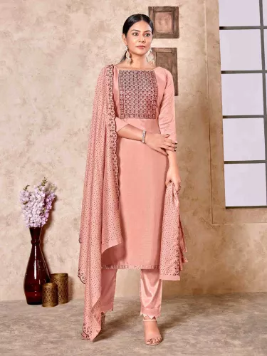 Trendy Light Ash Colour Chikankari Kurta., Jolly Silks - The Destination  Of Silks