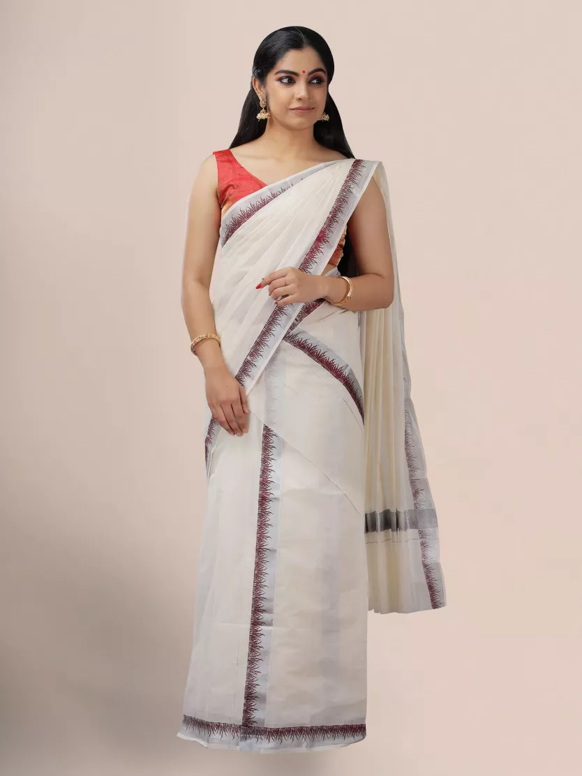 KERALA COTTON SET MUNDU SAREE TS0AA2968RBLU