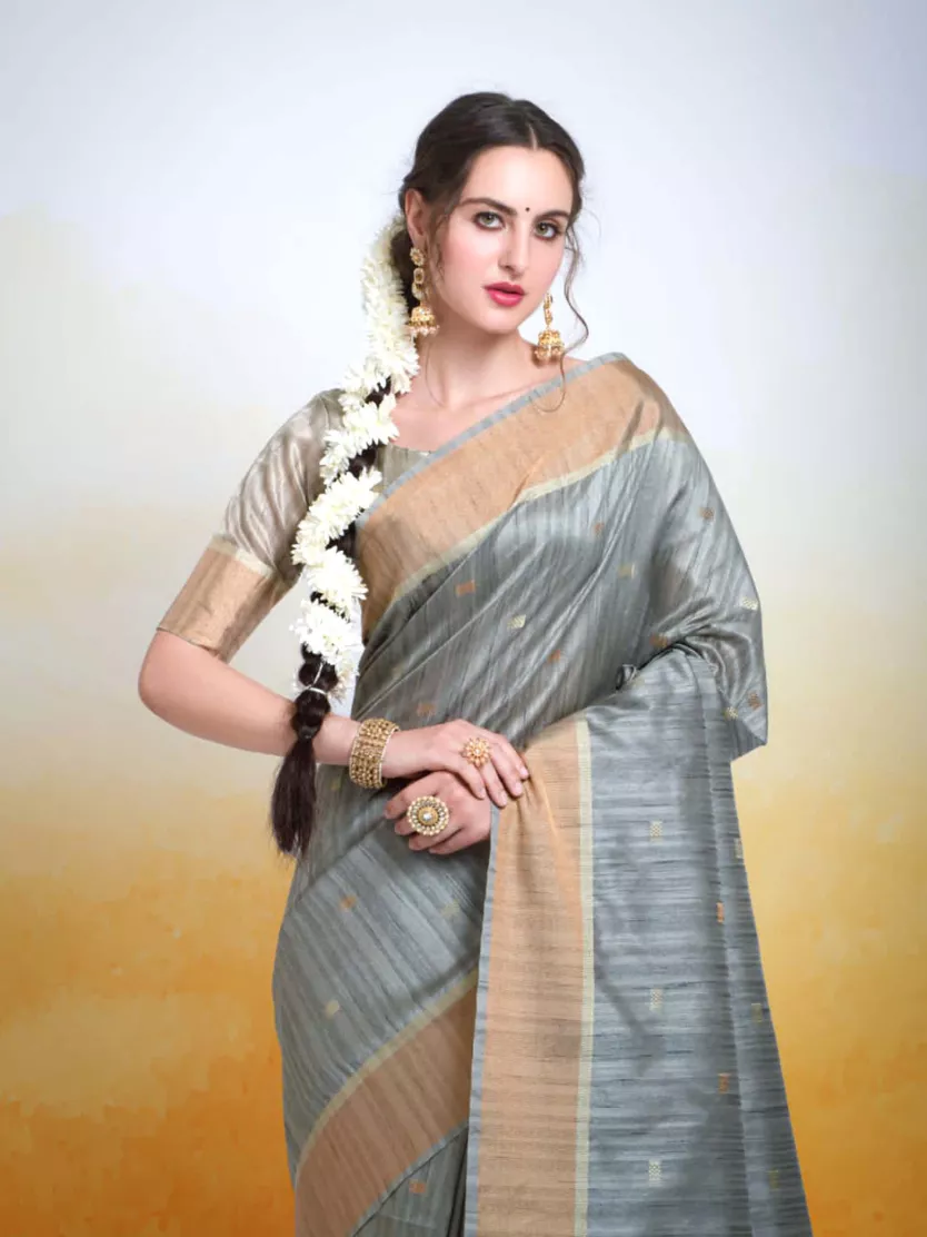 Buy Grey Sarees for Women by HINAYAT FASHION Online | Ajio.com