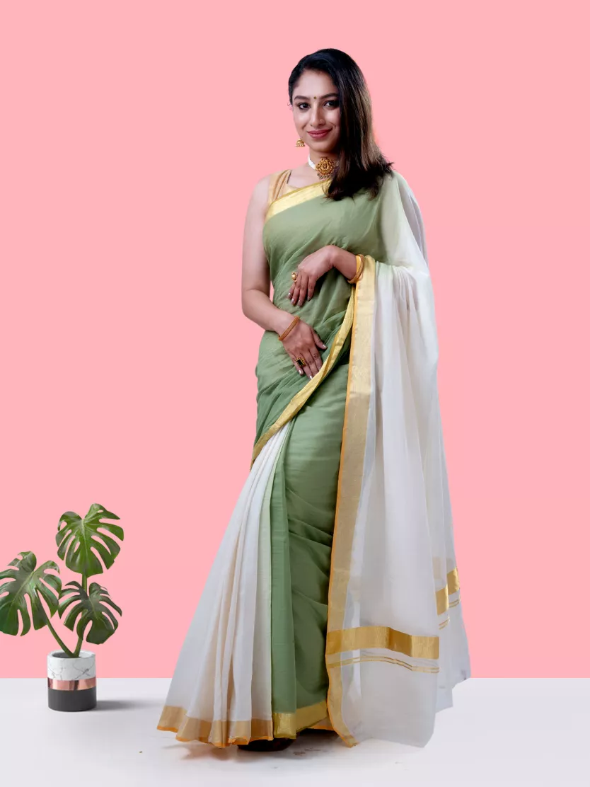 Half and Half Sarees, Buy Half and Half Sari Online, Half and Half Saree  Shopping, Half and Half sari shopping